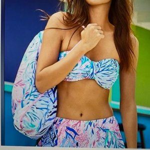 3 pieces Lilly Pulitzer Kaleidoscope Coral ONLY Towel/Backpacks NWOT